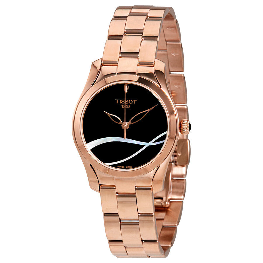 Tissot T-Wave Black with Mother of Pearl Dial Ladies Watch T112.210.33.051.00 - Dawson Watches