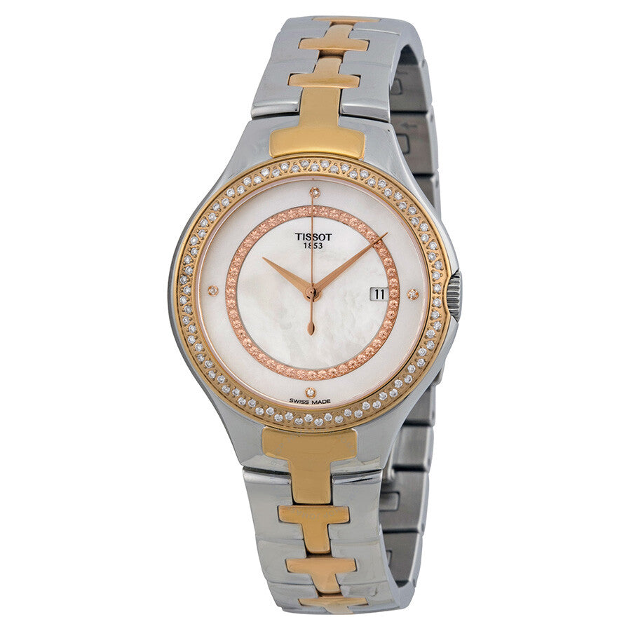 Tissot T12 Mother of Pearl Dial Diamond Two-tone Ladies Watch T0822106211600 - Dawson Watches