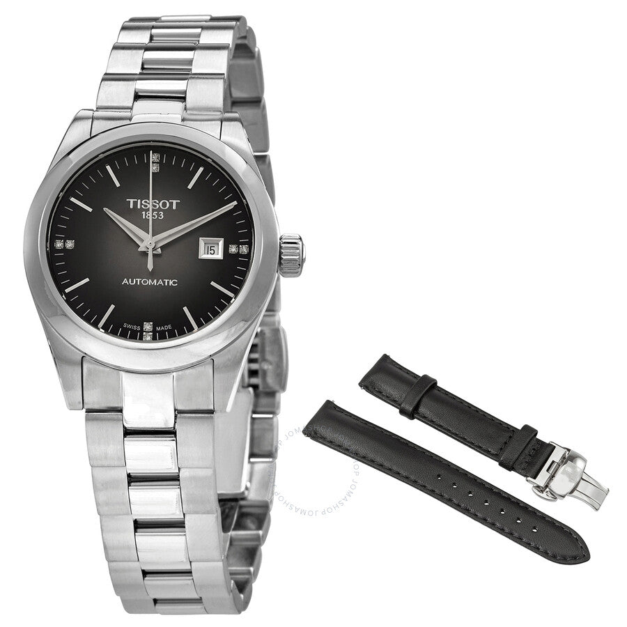 Tissot T-My Lady Automatic Diamond Anthracite Dial Ladies Watch T132.007.11.066.00 - Dawson Watches