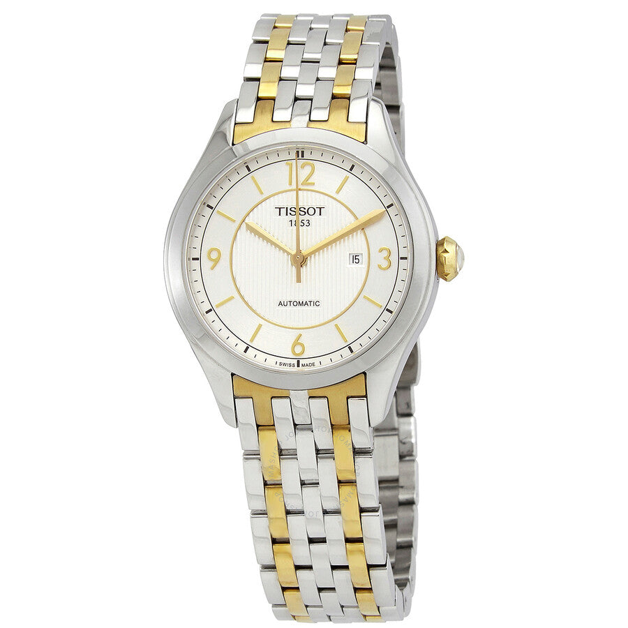 Tissot T-One Automatic Silver Dial Two-tone Ladies Watch T038.207.22.037.00 - Dawson Watches