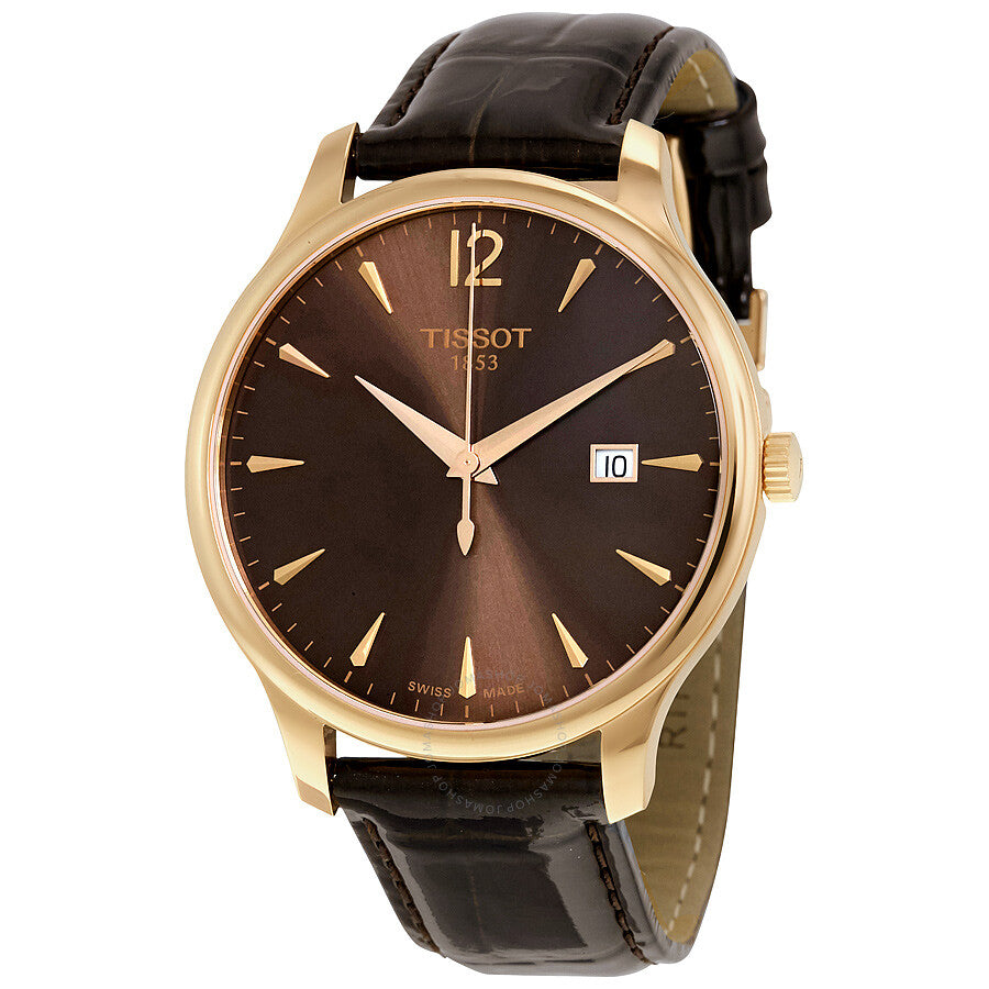 Tissot Tradition Brown Dial Men's Watch T063.610.36.297.00 - Dawson Watches