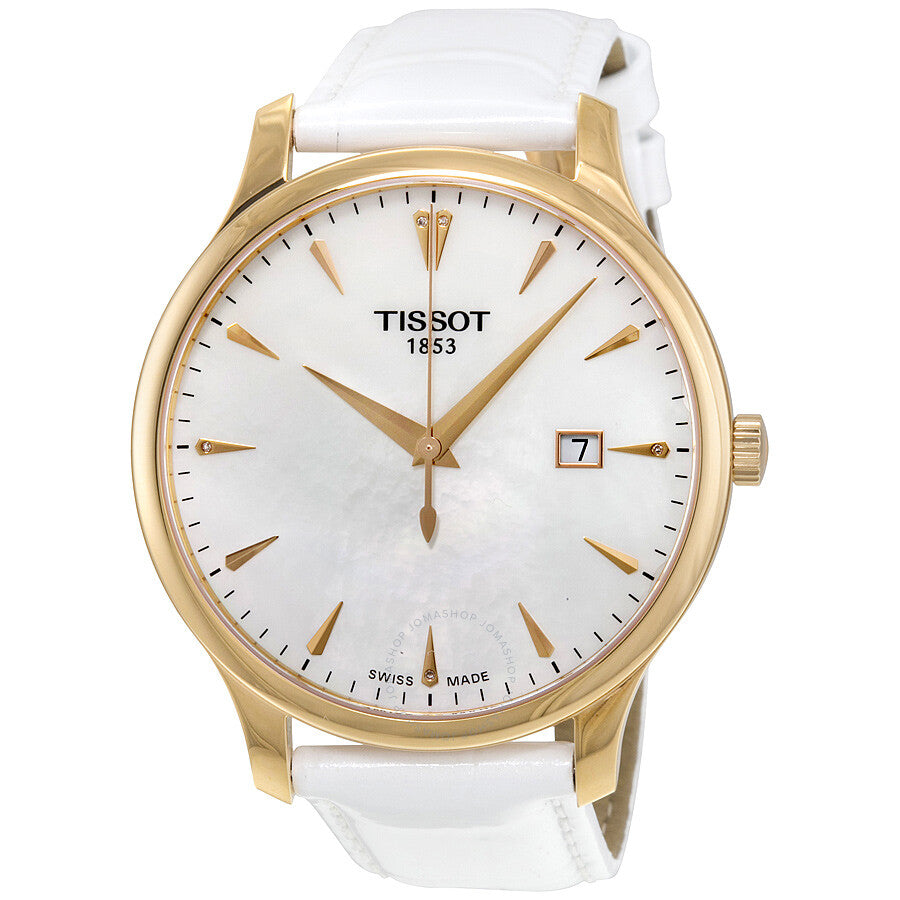 Tissot Tradition Mother of Pearl Dial Ladies 42mm Watch T063.610.36.116.01 - Dawson Watches