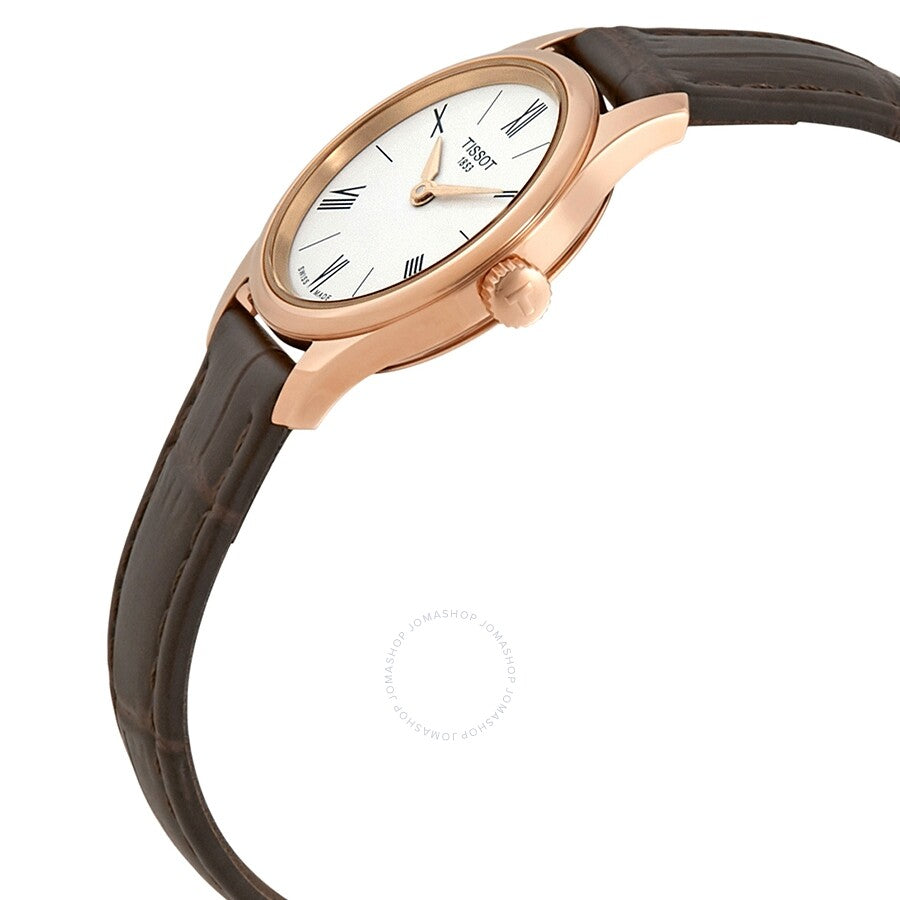 Tissot Tradition Thin White Dial Ladies Leather Watch T0630093601800 - Dawson Watches #2