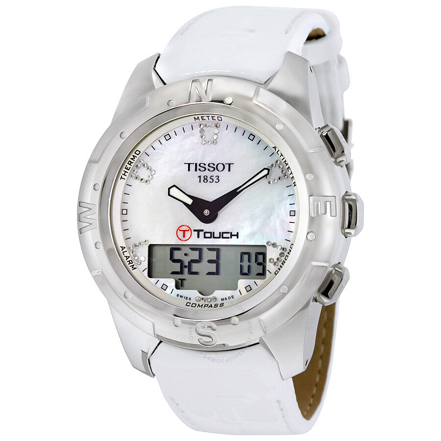 Tissot T-Touch II White Mother of Pearl Ladies Watch T0472204611600 - Dawson Watches