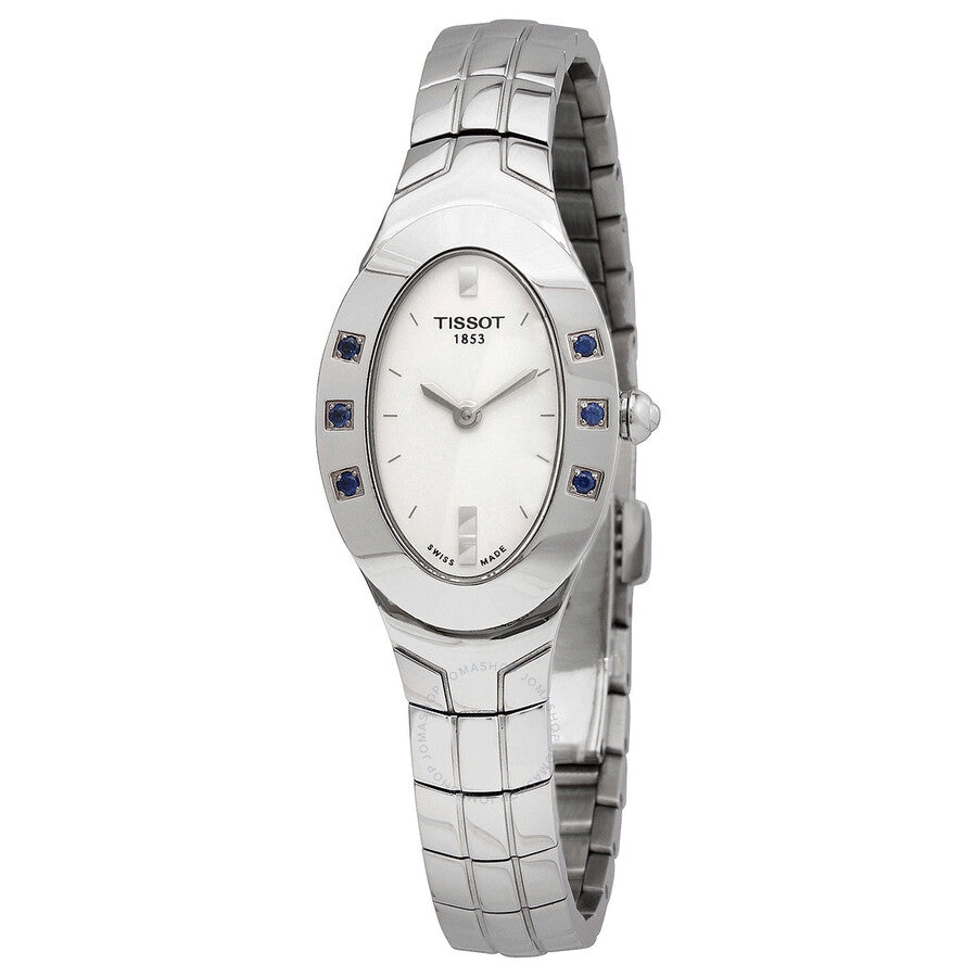 Tissot T-Trend Oval-T Sapphire Steel Ladies Watch T47.1.585.31 - Dawson Watches