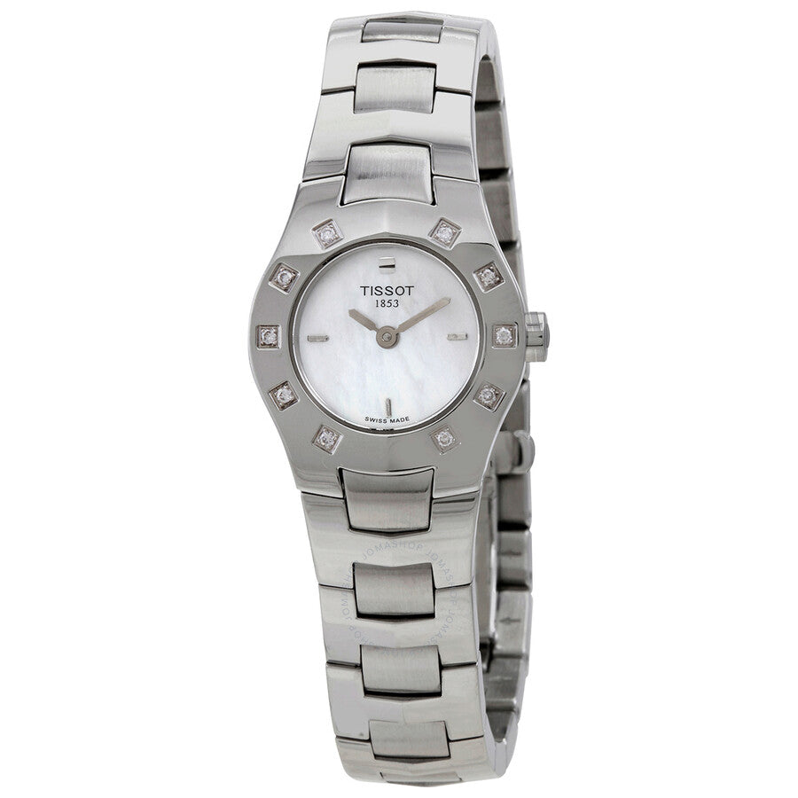 Tissot T-Trend T-Round Diamond Mother of Pearl Dial Ladies Watch T64.1.685.81 - Dawson Watches