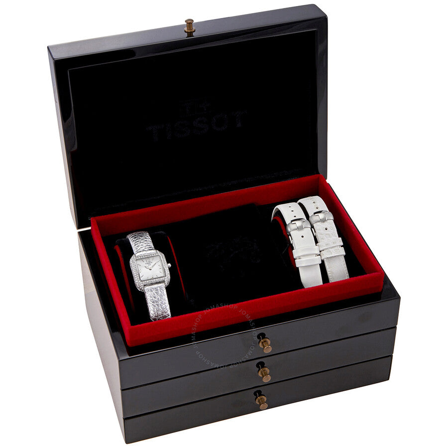 Tissot T-Wave Quartz Diamond White Mother of Pearl Dial Ladies Watch T02.1.475.82 - Dawson Watches #5