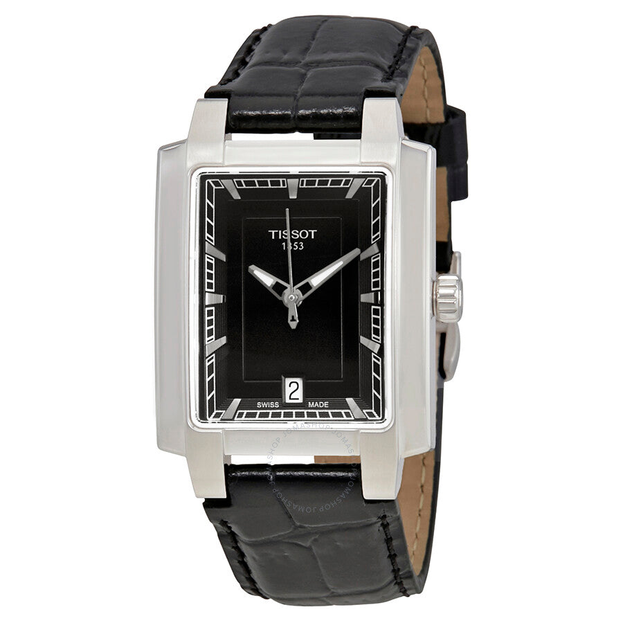 Tissot T-Trend TXL Black Dial Black Leather Ladies Watch T061.310.16.051.00 - Dawson Watches