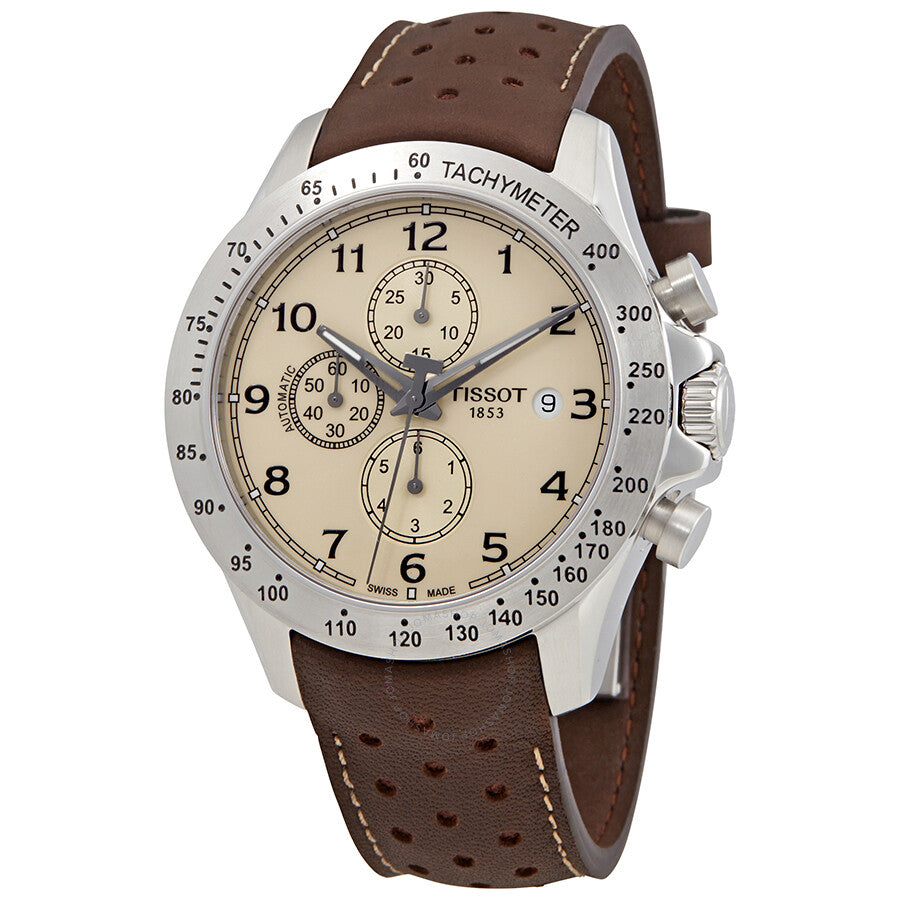 Tissot V8 Chronograph Automatic Cream Dial Men's Watch T106.427.16.262.00 - Dawson Watches