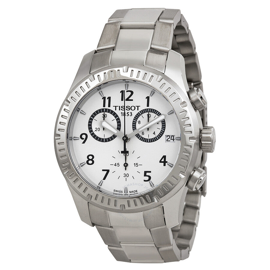 Tissot V8 Chronograph Silver Dial Men's Watch T0394171103700 - Dawson Watches
