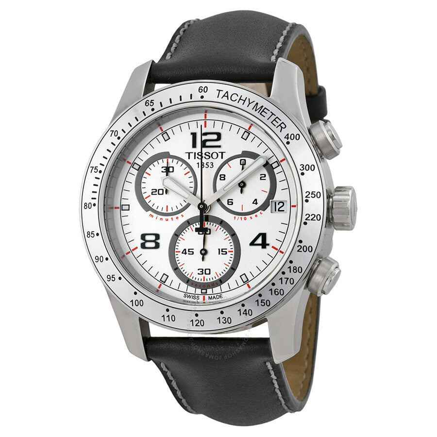 Tissot V8 Chronograph White Dial Men's Watch T0394171603702 - Dawson Watches