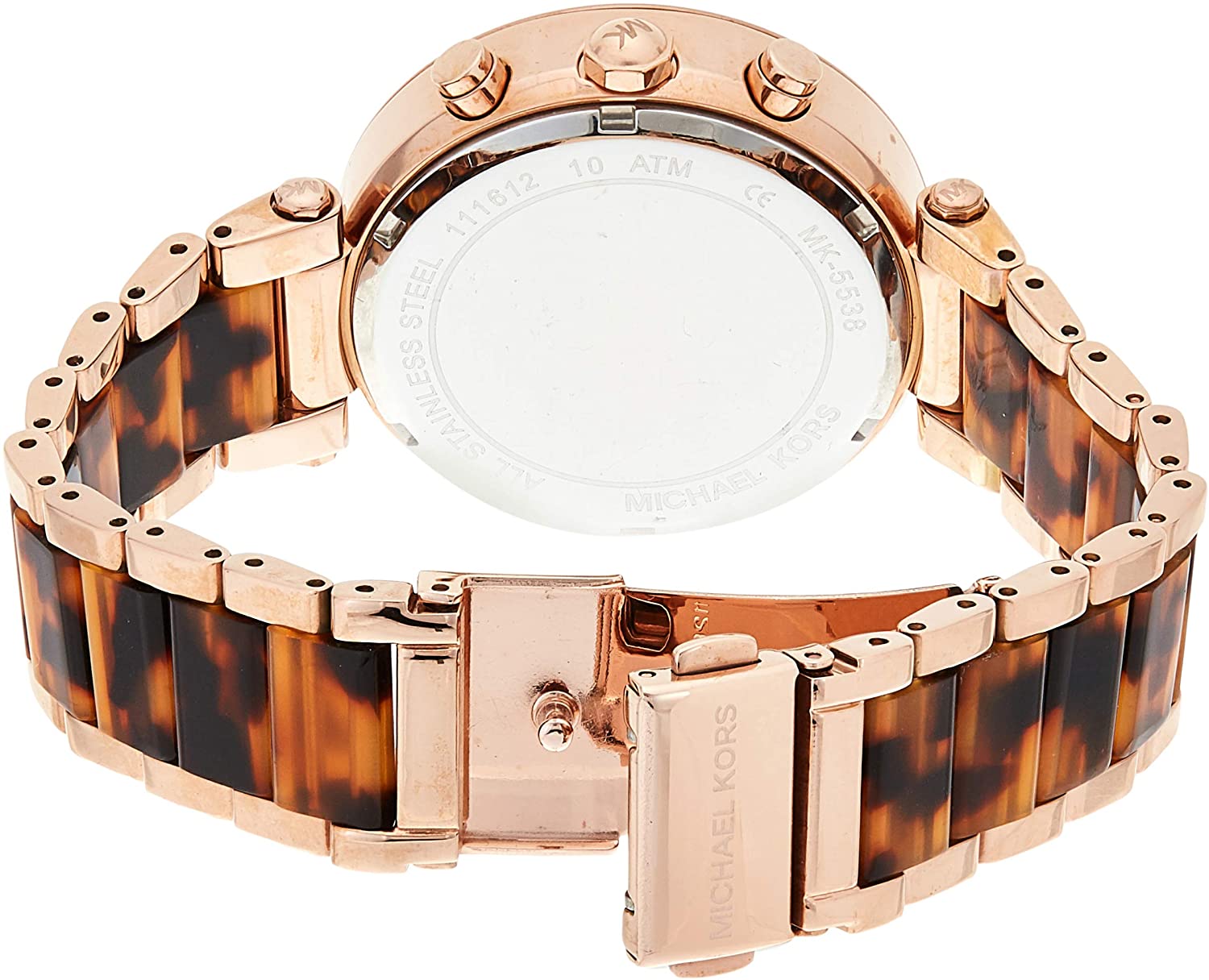 Michael Kors Parker Chronograph Rose Dial Rose Gold Ladies Watch MK5538