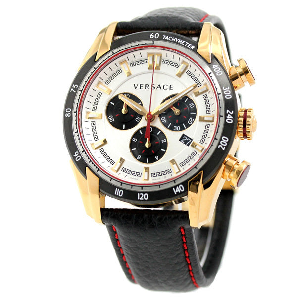 Versace V-Ray Leather Strap Men's Watch VDB040014 - Kiwi Watches