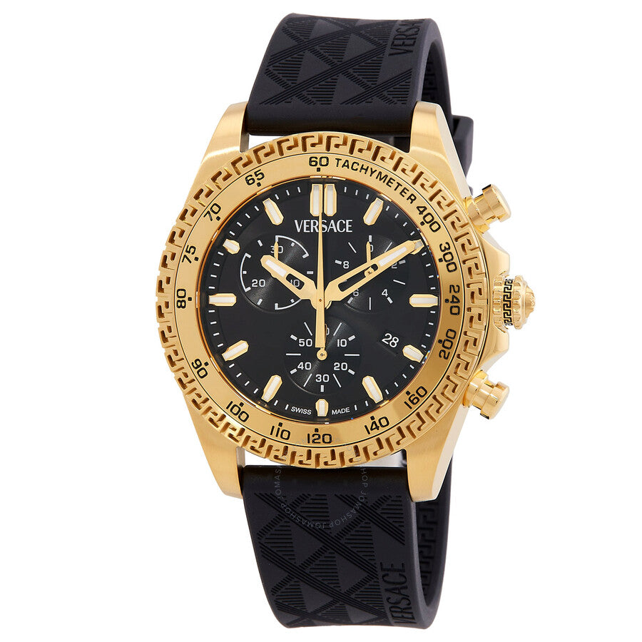 Versace Chronograph Quartz Black Dial Men's Watch VE9K00824 - Dawson Watches