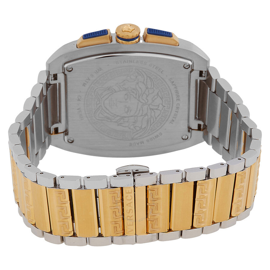 Versace Dominus Chronograph Quartz Blue Dial Two-Tone Men's Watch VE6H00723 - Dawson Watches #3