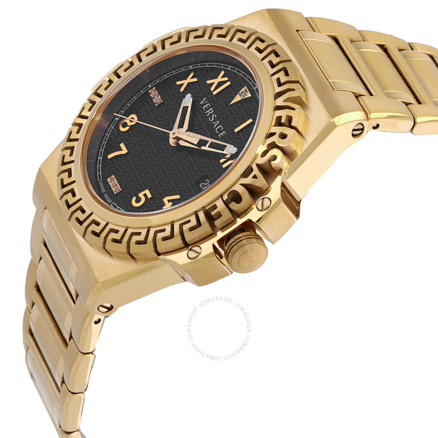 Versace Greca Quartz Black Dial Men's Watch VE3I00723 - Dawson Watches #2