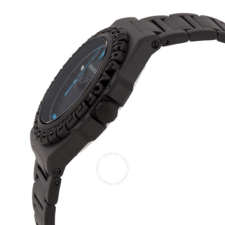 Versace Greca Reaction Quartz Black Dial Men's Watch VE3I00622 - Dawson Watches #2