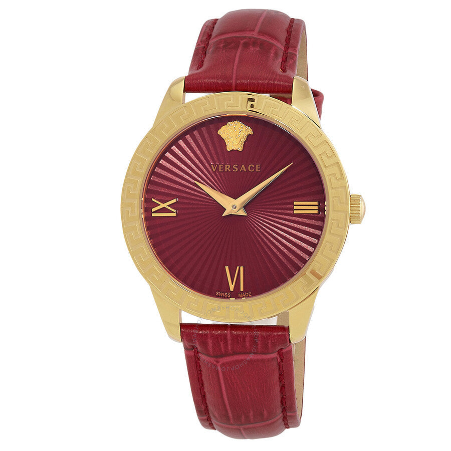 Versace Greca Signature Quartz Red Dial Ladies Watch VEVC00921 - Dawson Watches