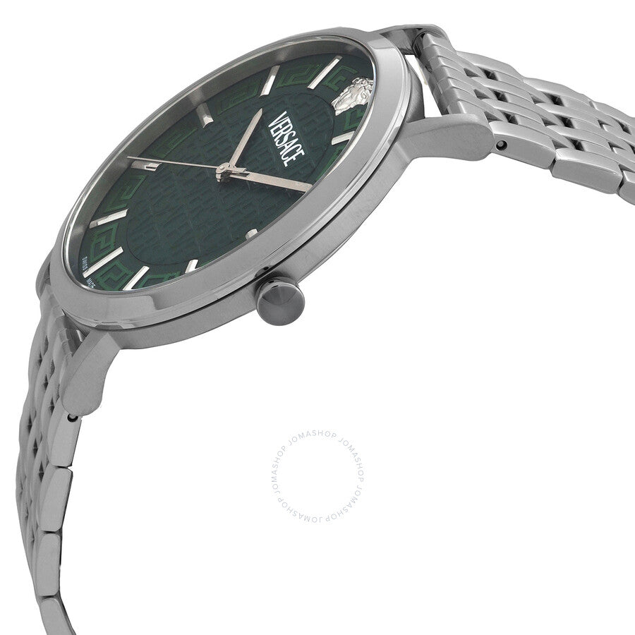 Versace Greca Slim Quartz Green Dial Watch VE8Q00324 - Dawson Watches #2