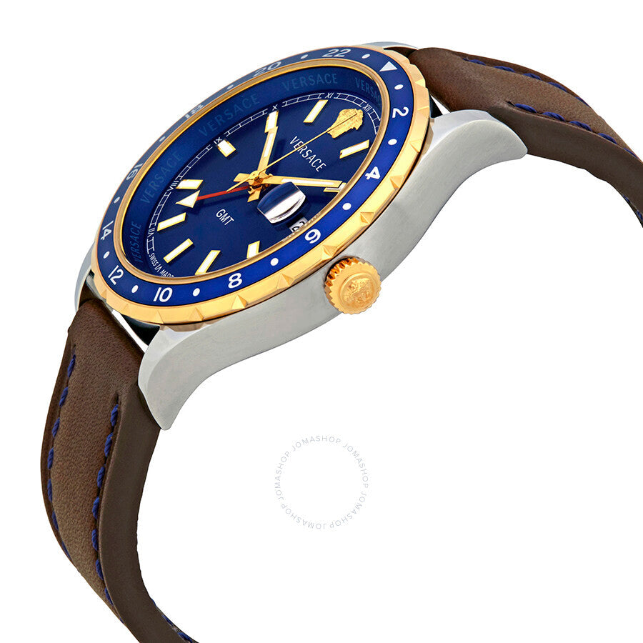 Versace Hellenyium GMT Blue Dial Men's Watch V11080017 - Dawson Watches #2
