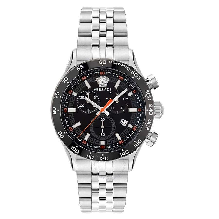 Versace Hellenyium Chronograph Quartz Black Dial Men's Watch VE2U00322 - Dawson Watches