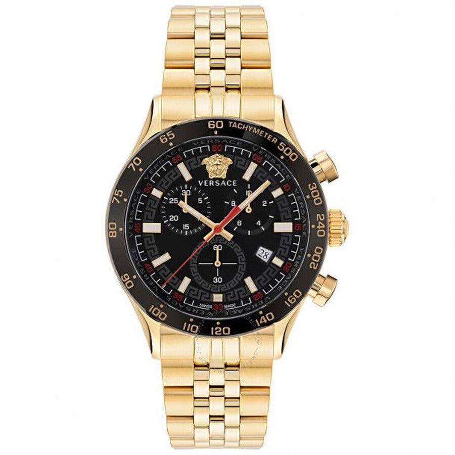 Versace Hellenyium Chronograph Quartz Black Dial Men's Watch VE2U00622 - Dawson Watches
