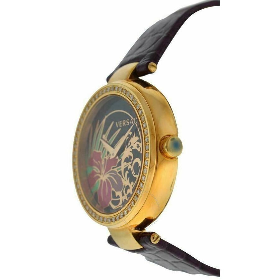 Versace Mystique Hibiscus Quartz Diamond Black Dial Ladies Watch I9Q81D9HI S702 - Dawson Watches #2