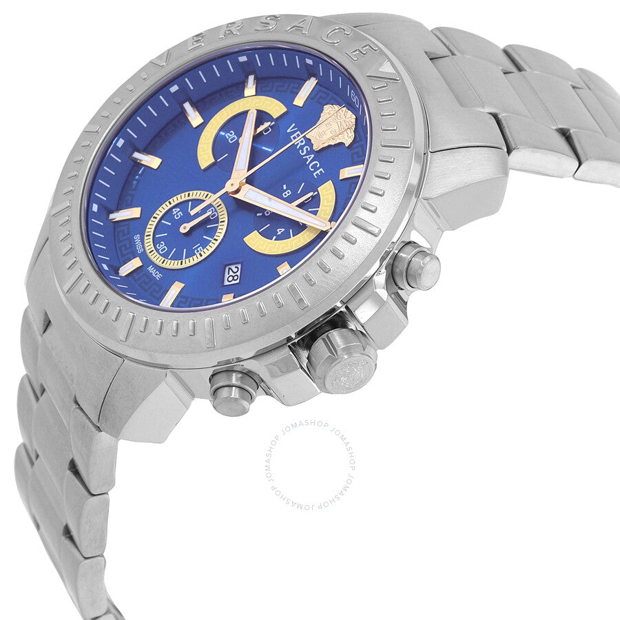 Versace New Chrono Chronograph Quartz Blue Dial Men's Watch VE2E00721 - Dawson Watches #2
