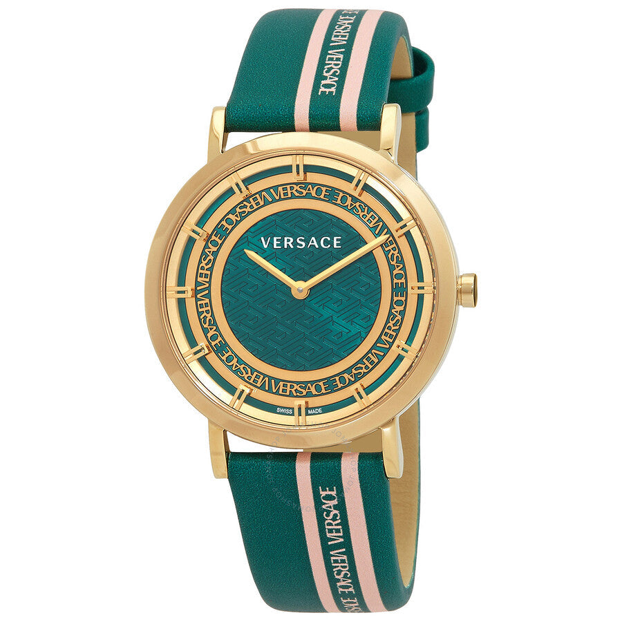 Versace New Generation Quartz Green Dial Ladies Watch VE3M00322 - Dawson Watches