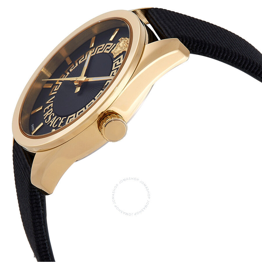 Versace New V Circle Quartz Black Dial Ladies Watch VE8A00224 - Dawson Watches #2