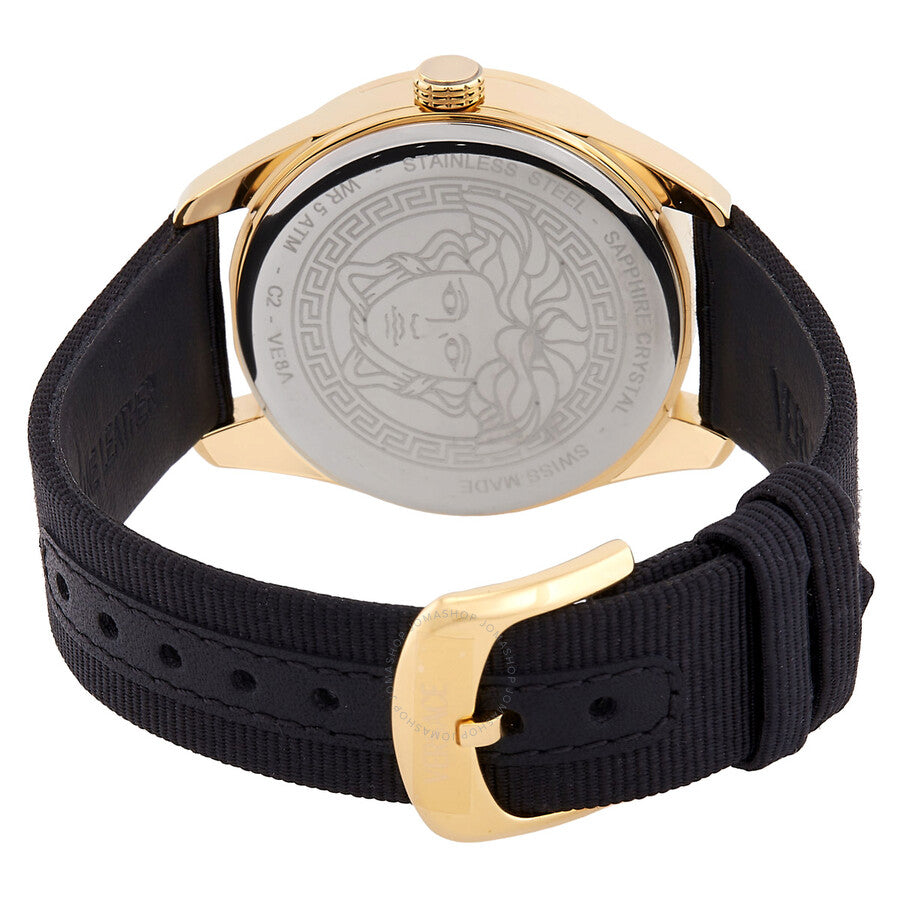 Versace New V Circle Quartz Black Dial Ladies Watch VE8A00224 - Dawson Watches #3