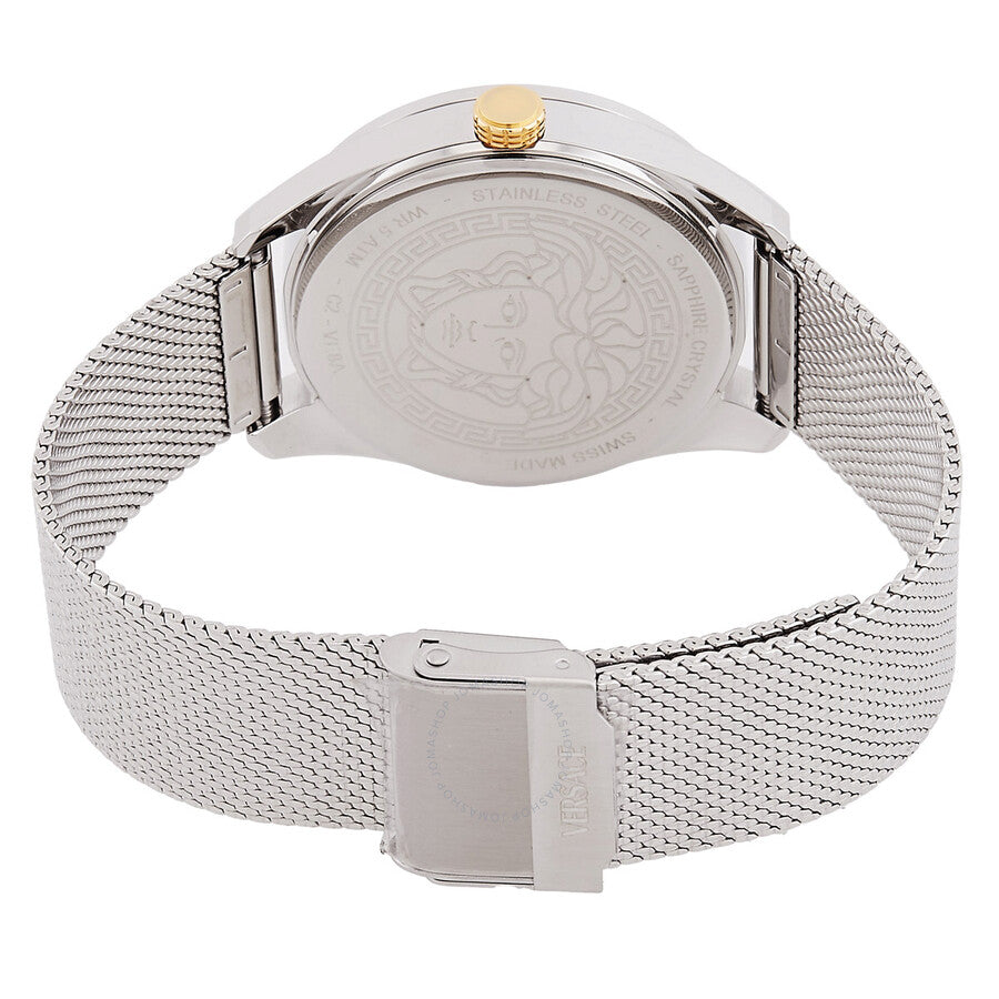 Versace New V Circle Quartz Men's Black Guilloche Dial Watch VE8A00324 - Dawson Watches #3