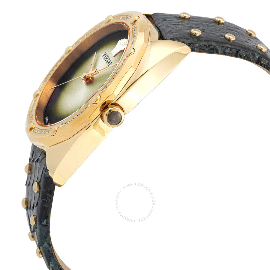 Versace Shadov Quartz Gold Dial Ladies Watch VEBM01118 - Dawson Watches #2