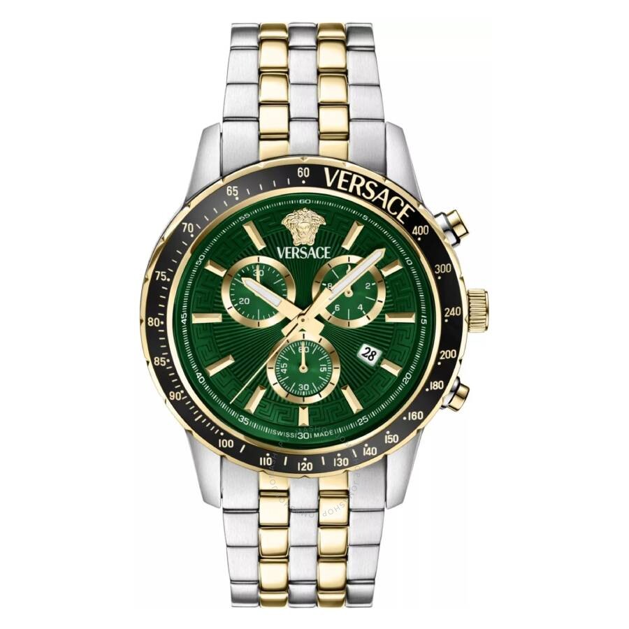 Versace Sport Chrono Quartz Green Dial Men's Watch VEZCA0524 - Dawson Watches