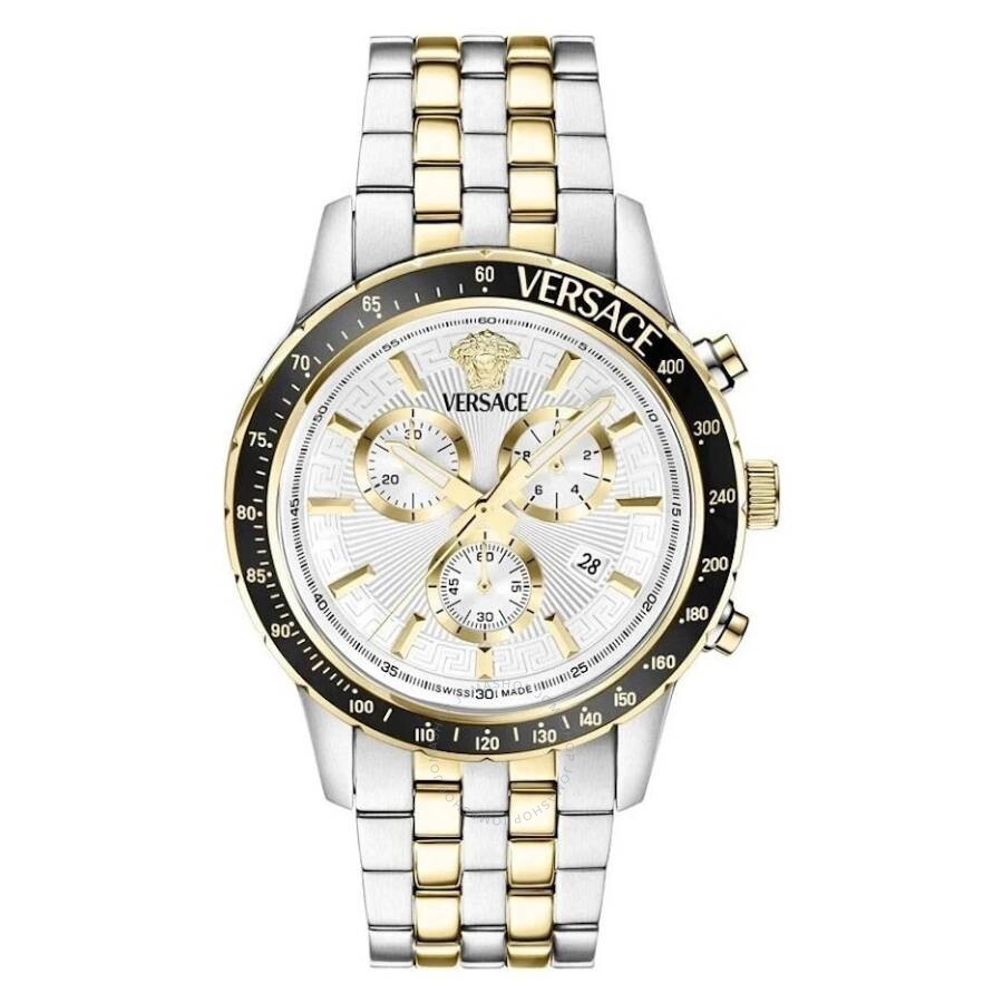 Versace Sport Chrono Quartz Silver Dial Men's Watch VEZCA0624 - Dawson Watches