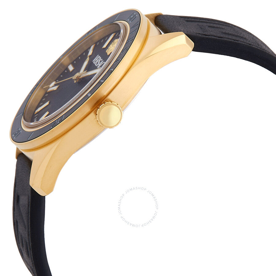 Versace V-Dome Quartz Black Dial Men's Watch VE8E00224 - Dawson Watches #2