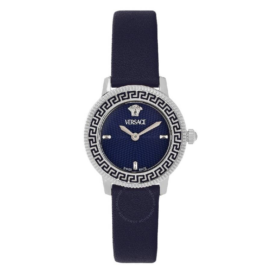 Versace V-Icon Quartz Blue Dial Ladies Watch VEUCA0124 - Dawson Watches