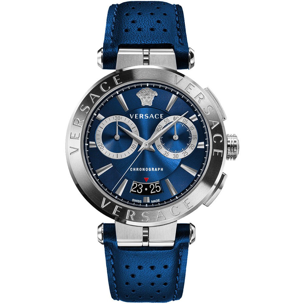 Versace Aion Chronograph Blue Strap Men's Watch VE1D01220 - Dawson Watches