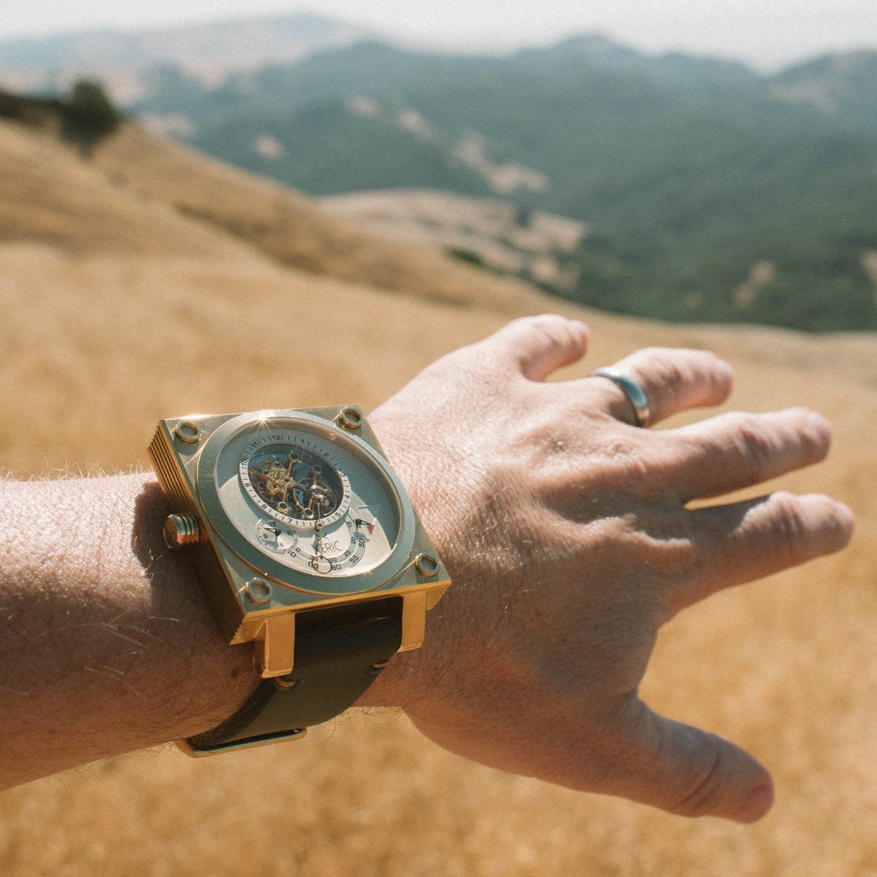 Xeric Xeriscope Squared All Gold Mechanical Watch - Dawson Watches