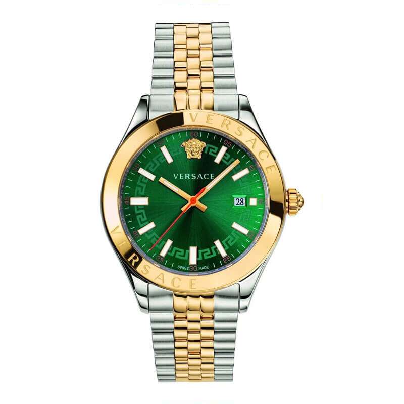 Versace Hellenyium Two-Tone Green Dial Men's Watch  VEVK00620 - Dawson Watches