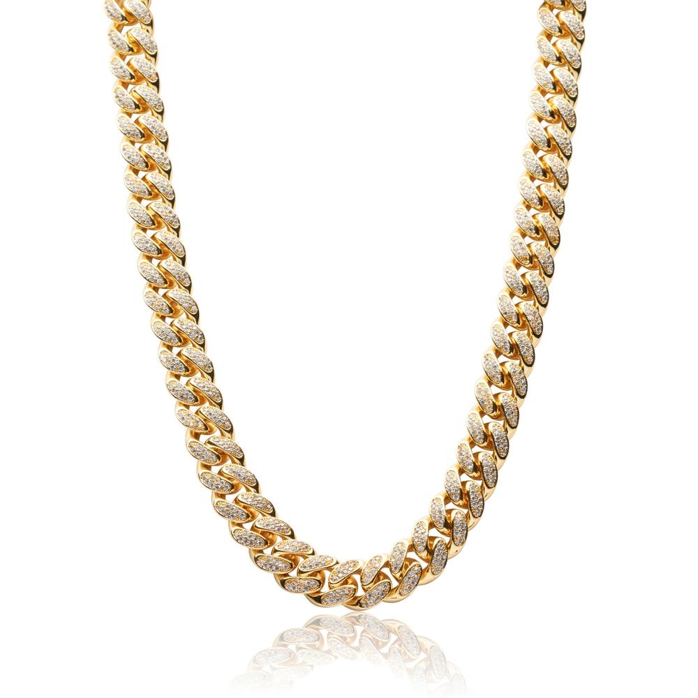 Big Daddy 12mm Gold & Diamond Cuban Link Chain