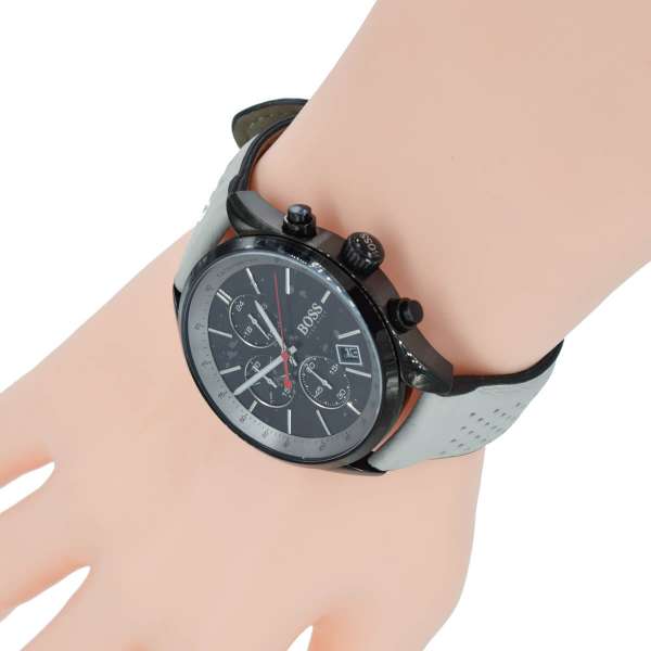 Hugo Boss Grand Prix Chronograph Black Dial Men's Watch 1513562 Water resistance: 30 meters Movement: Quartz
