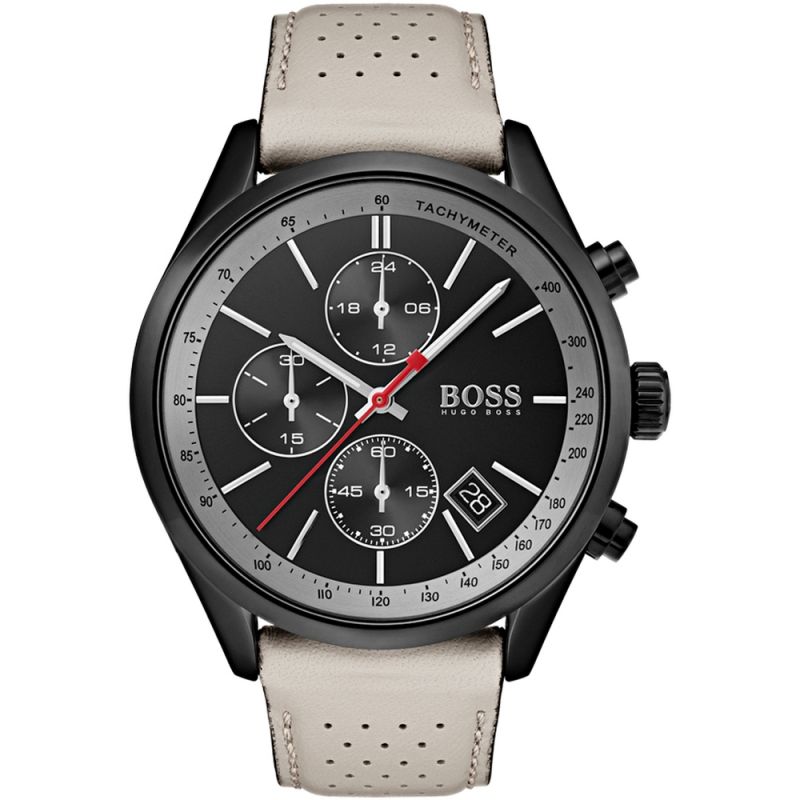 Hugo Boss Grand Prix Chronograph Black Dial Men's Watch 1513562 Water resistance: 30 meters Movement: Quartz