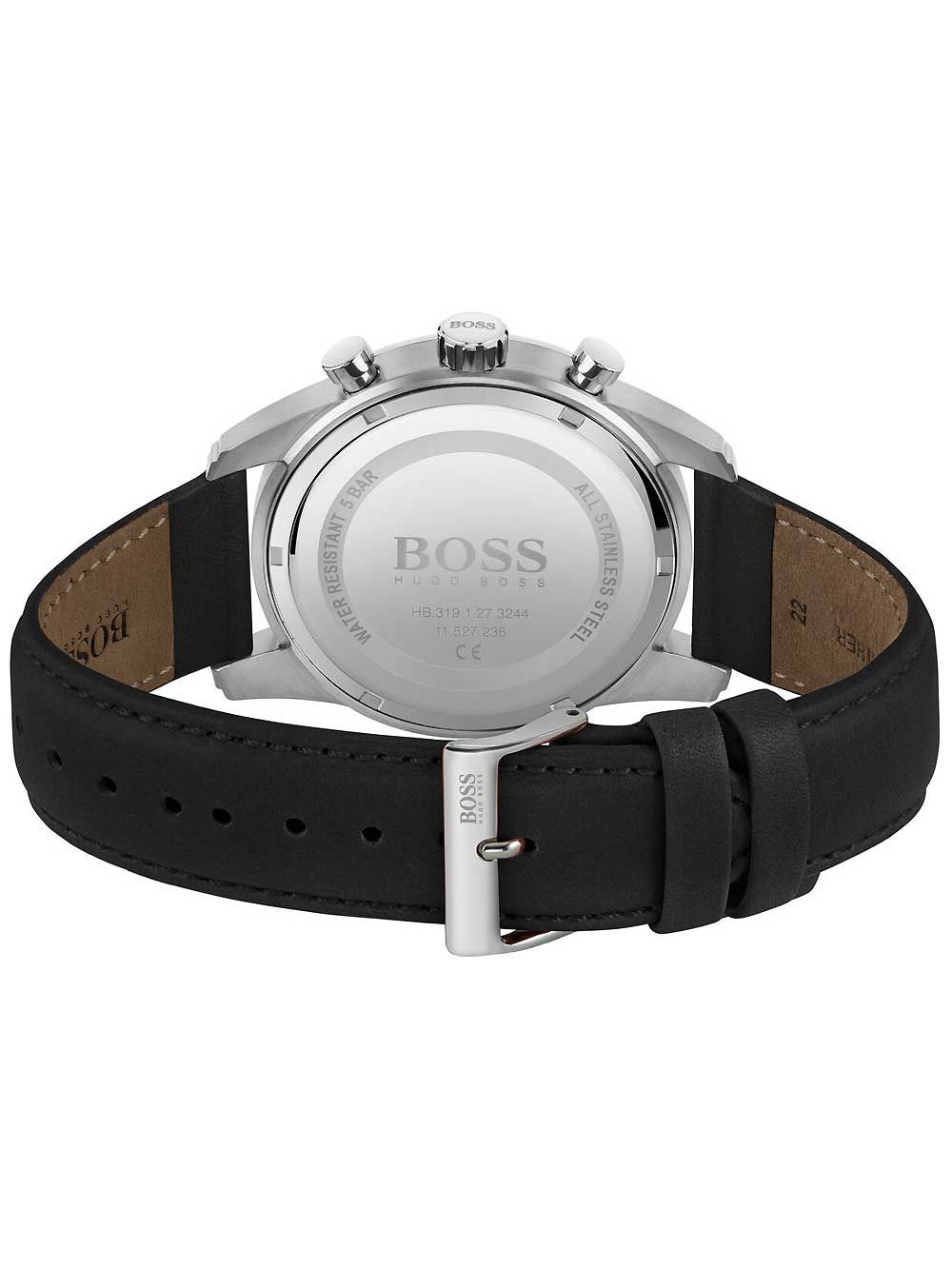 Hugo Boss Skymaster Black Leather Strap Men's Watch 1513782 - Dawson Watches #4