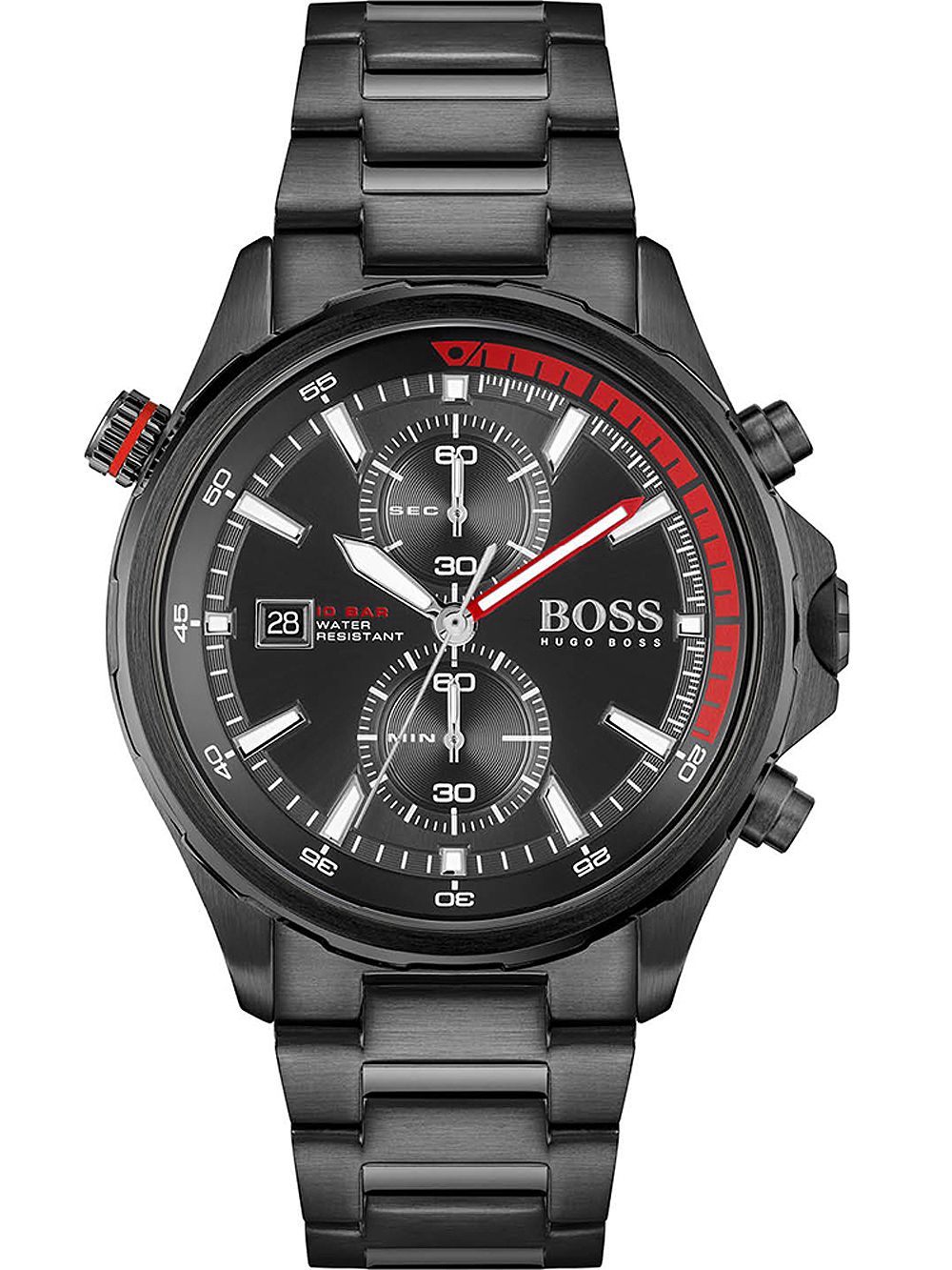 Hugo Boss Globetrotter Black Chronograph Men's Watch  1513825 - Dawson Watches