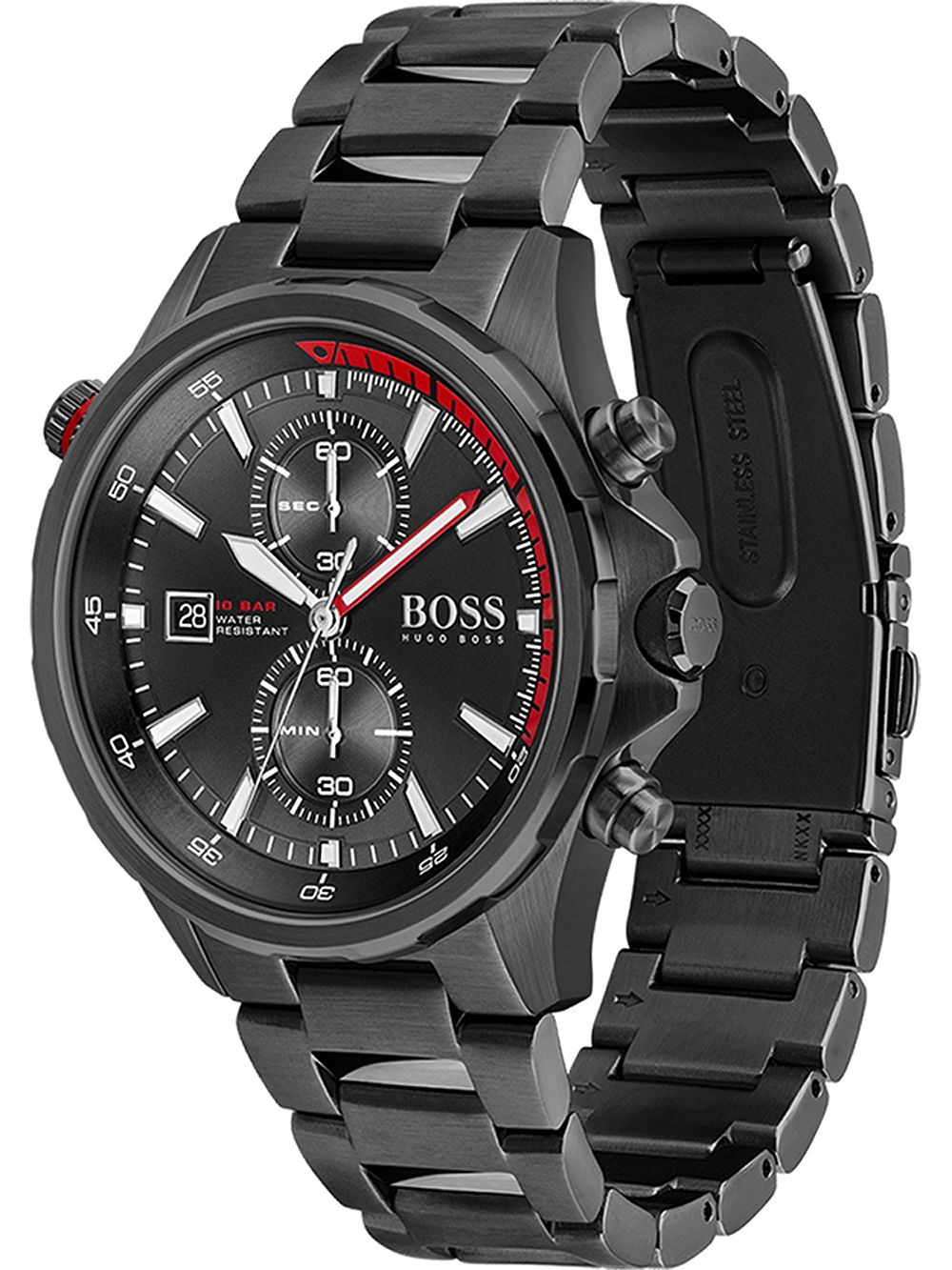 Hugo Boss Globetrotter Black Chronograph Men's Watch 1513825 - Dawson Watches #2