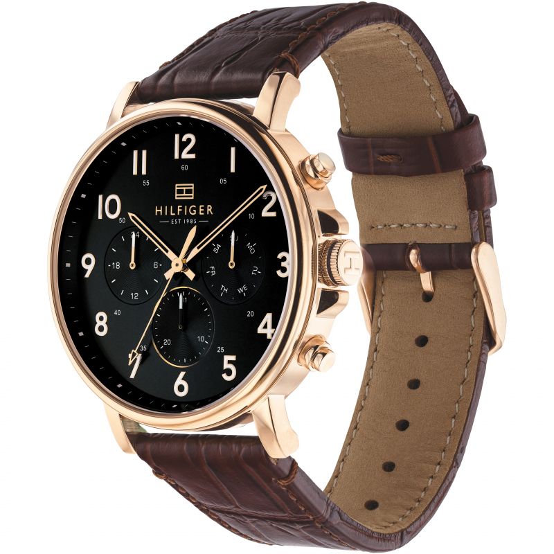 Tommy Hilfiger Multi-function Brown Leather Men's Watch 1710379