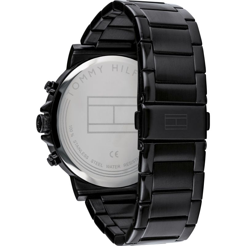 Tommy Hilfiger Multi-function Black Steel Men's Watch 1710383