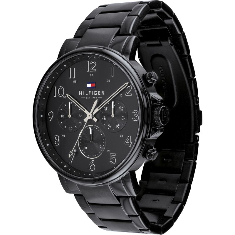 Tommy Hilfiger Multi-function Black Steel Men's Watch 1710383