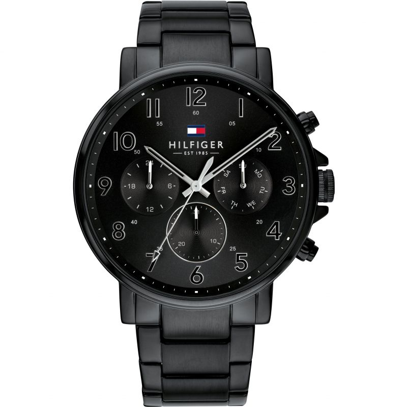 Tommy Hilfiger Multi-function Black Steel Men's Watch 1710383